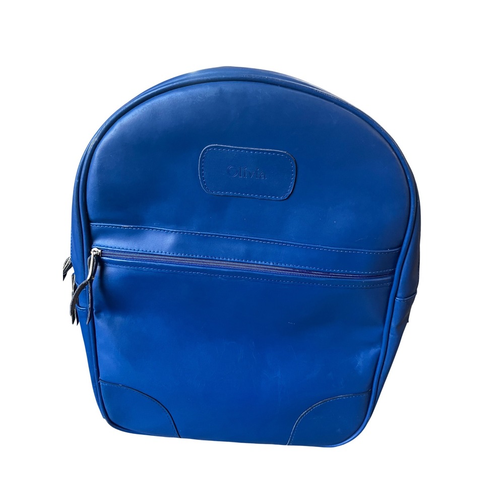 Jon Hart Design Royal Blue Coated Canvas Backpack Personalized Olivia Bag